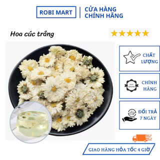 Trà hoa cúc trắng (bạch cúc) sấy khô nguyên bông robimart thanh lọc - gói 20g,50g