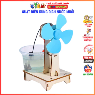 STEM WORLD- Bộ lắp ráp Quạt Điện Chạy Bằng Dung Dịch Nước Muối. Đồ chơi giáo dục khoa học sáng tạo cho trẻ em. thegioist