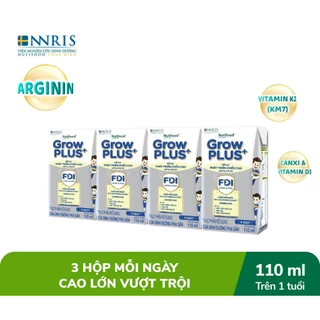 Sữa Bột Pha sẵn Nutifood GrowPLUS+ Cao Lớn Vượt Trội trên 1 tuổi 110ml