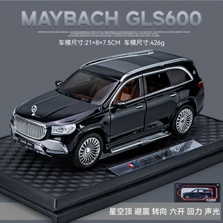 Mô hình xe ô tô hợp kim Maybach GLS600 có đế tỉ lệ 1:24 khung thép chắc chắn Màu Đen