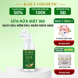 Sữa Rửa Mặt 365 - Làm Sạch Sâu, Kiềm Dầu, Ngăn Ngừa Mụn - Kaily Cosmetic