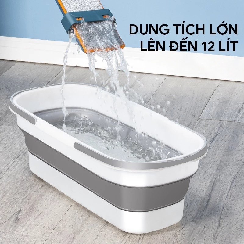 Xô Đựng Nước Gấp Gọn - Xô Nước Ướt Và Khô Hình Chữ Nhật Có Thể Gấp Gọn Tiện Dụng Bền Bỉ