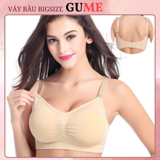 Áo lót bầu bigsize GuMe chống sệ mặc bầu và cho con bú,chất liệu cotton co giãn 4 chiều, mở nắp cho bé ti, đủ size AL02