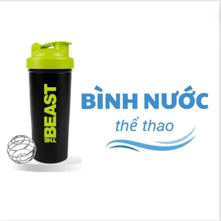 Bình Nước Thể Thao Bình lắc Tập Gym [Có lò Xo+ Chia Vạch] Shaker Beast 600ml