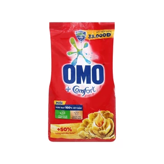 Bột giặt OMO Comfort tinh dầu thơm nồng nàn túi 2.7kg tặng kèm gói nước giặt