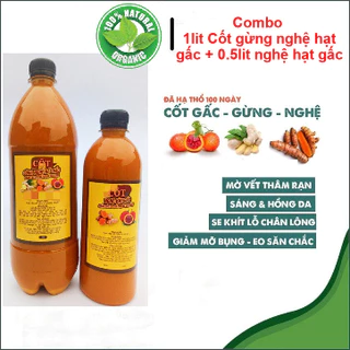 Combo cốt gừng nghệ hạt gấc+ cốt nghệ hạt gấc hạ thổ-Bí quyết đẹp sau sinh