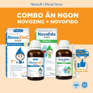 Combo Kẽm Và Men Vi Sinh Cho Bé Novocare NovoZinC, Novofido Hỗ Trợ Bé Ăn Ngon, Giảm Rối Loạn Tiêu Hóa.