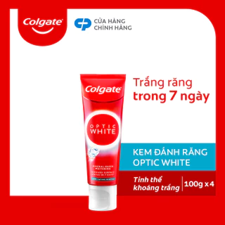 Kem đánh răng Colgate Optic White trắng trong 7 ngày từ tinh thể khoáng trắng 100g/tuýp