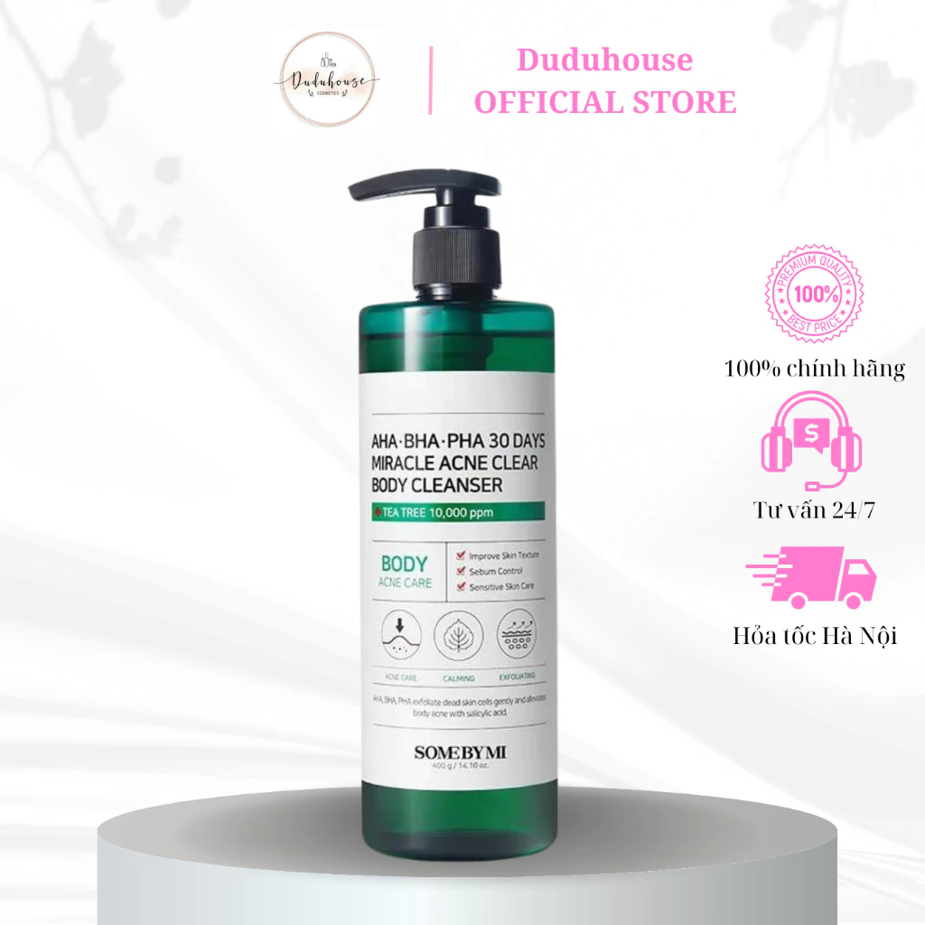 Sữa tắm Some By Mi AHA-BHA-PHA 30 Days Miracle Acne Clear Body Cleanser 400g Duduhouse