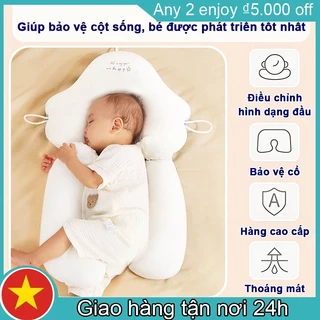 Gối chữ U cho bé,Sự lựa chọn hoàn hảo để chống giật mình và ngăn chặn bẹp đầu từ sơ sinh.