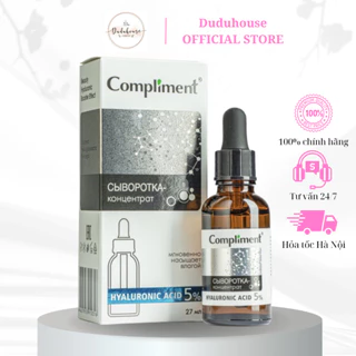 Serum cấp ẩm Compliment Hyaluronic Acid 5% bổ sung dưỡng ẩm cho da, giúp da tươi khỏe, mịn màng 27ml Duduhouse