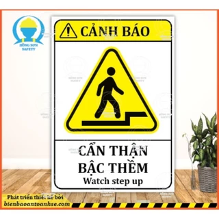 biển báo chú ý cẩn thận bậc thềm