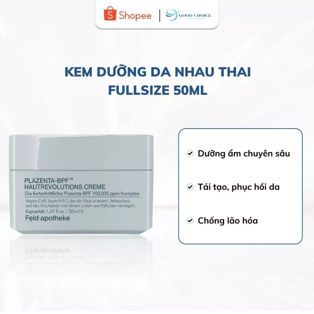 Kem Dưỡng Da Nhau Thai Feld Apotheke Placenta-BPFTM Skin Revolution Cream tặng kèm size mini 10ml