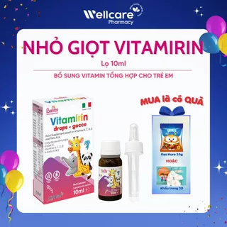 Vitamirin Bambi Wellcare [Chính hãng] - Lọ 10ml Bổ sung vitamin tổng hợp cho trẻ em, trẻ nhỏ, đột phá công nghệ liposome