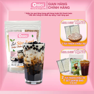 Set nguyên liệu làm sữa tươi trân châu đường đen Bếp của mẹ Onici mix 3 vị