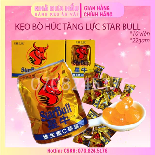 [22gam] Kẹo ngậm vị bò húc tăng lực STARBULL gói mini 10 viên