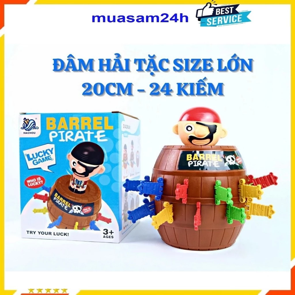 Đồ Chơi Đâm Hải Tặc SIZE TO 24 KIẾM, Đồ Chơi Hải Tặc Vui Nhộn Cho Cả Gia Đình