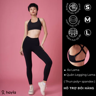 Đồ tập Gym, Yoga Set Lama Đen Hayla