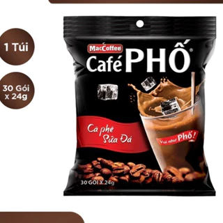 Cà phê Phố Sữa Đá (bịch 30 gói x 24g) Date mới