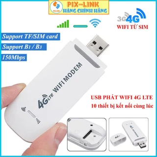 Bộ phát sóng wifi từ sim 4G PIX-LINK USB Modem  ,USB phát Wifi 4G LTE từ Sim 4G, Dcom phát wifi tốc độ cao, phủ sóng rộn