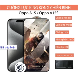 Kính cường lực KingKong Oppo A15 / Oppo A15S - miếng dán bảo vệ full màn