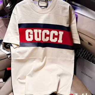 Áo Thun GC Form Rộng Tay Lỡ Vải Cotton 100% , Áo Phông Gucci Unisex Nam Nữ In Chữ cực Đẹp HOT TREND 2024