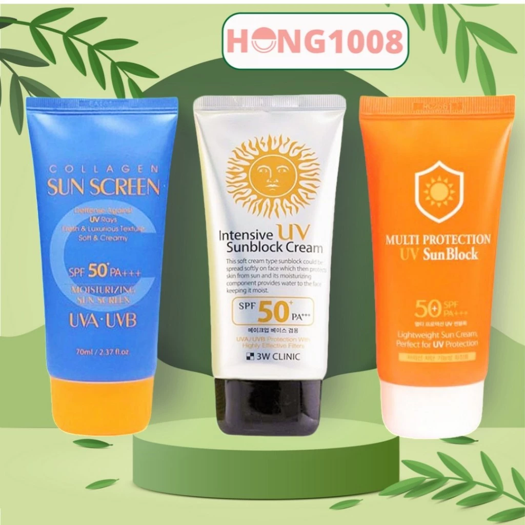 Kem Chống Nắng 3W Clinic SPF 50 PA +++ Tuýp 70Ml có nhiều màu shop Hong1008