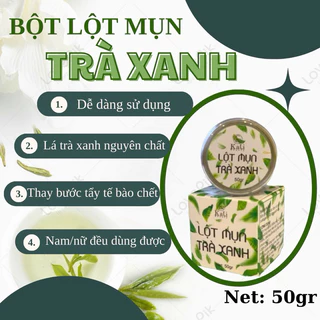 Combo 2 (50gr/lọ) bột lột mụn trà xanh matcha nguyên chất, lột sạch mụn cám,mụn đầu đen