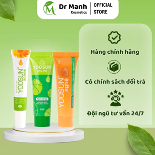 Bộ ba tuýp kem ngừa mụn, mát da, lành sẹo YOOSUN Acnes, Rau má ,Nghệ 25gr/tuýp - Dr Mạnh