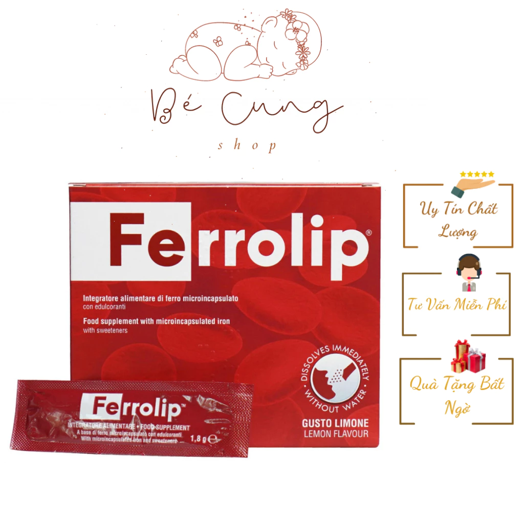 Sắt bầu, Sắt sinh học Ferrolip liposome, sắt bột cho mẹ bầu người thiếu máu thiếu sắt . Chính hãng