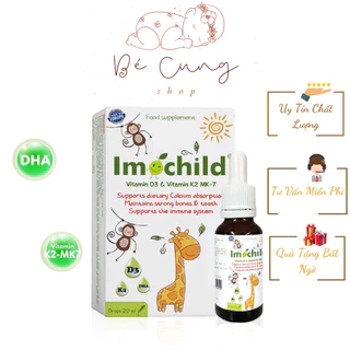 Imochild d3k2 hỗ trợ bé phát triển chiều cao , trí não, tăng đề kháng nhập khẩu tây ban nha