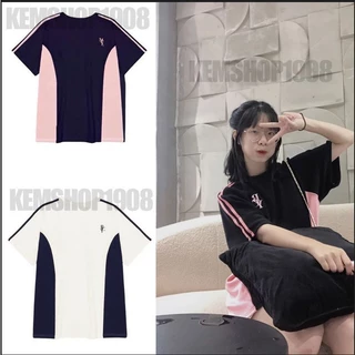 Áo thun phông Raglan logo tay nam nữ PINK tay lỡ form rộng bblaloal Unisex HOT 2024