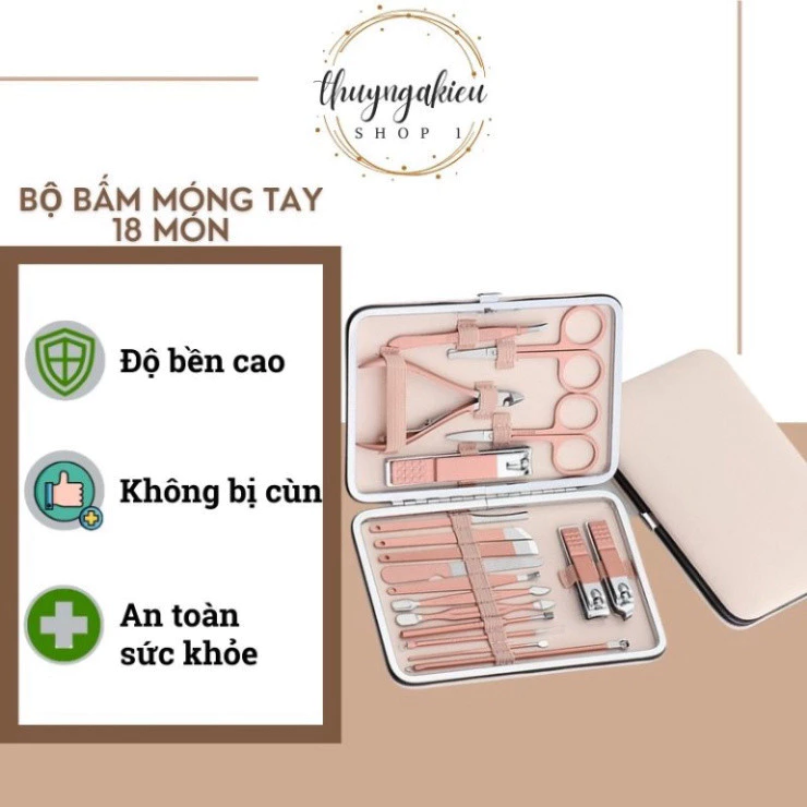 Bộ dụng cụ bấm móng 18 món cao cấp -BA6238