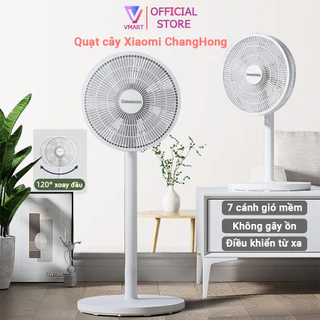 Quạt cây ChangHong quạt cây đứng Xiaomi ChangHong tăng hiệu suất làm mát với thiết kế 7 cánh sử dụng motor bạc đạn