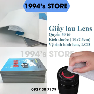 FREESHIP Giấy dầu lau lens, ống kính, màn hình LCD máy ảnh, máy quay, máy tính, laptop, điện thoại, máy tính bảng