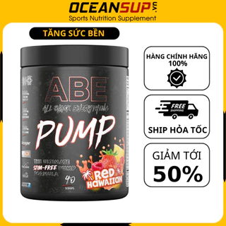 Applied ABE PUMP Pre-Workout KHÔNG CAFFEINE - Tăng sức mạnh, sức bền, tập trung, tỉnh táo (40 Servings - 500g)