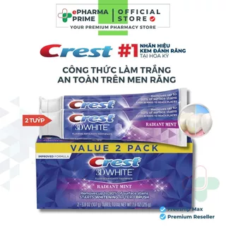 Kem Đánh Trắng Răng Crest 3D White Radiant Mint 107g