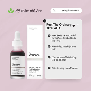 Serum AHA 30% + BHA 2% Tẩy da The Ordinary Peeling Solution Chính hãng!