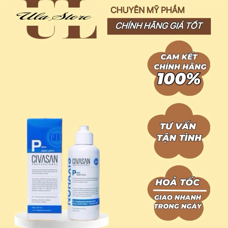 [Chiet và Full]Tẩy Tế Bào Chết CIVAsan ENZYME NORAXIS  POLVO