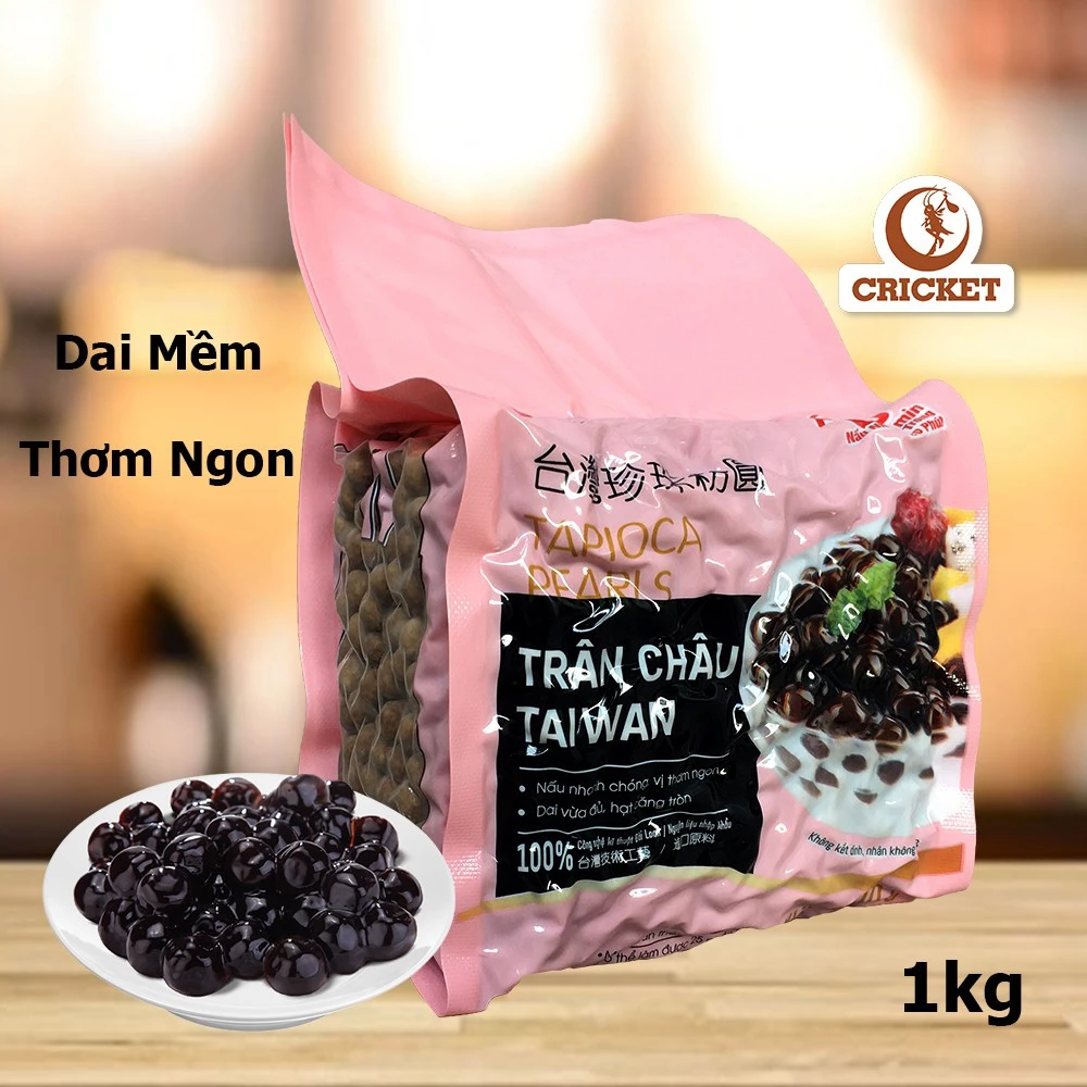 Trân Châu Đen Đài Loan Cao Cấp (1kg) - Trân Châu Caramel dai mềm thơm ngon chuẩn vị