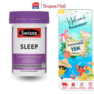 Cải thiện giấc ngủ Swisse Ultiboost Sleep Support 60 viên giúp người mất ngủ được ngủ sâu giấc, giảm stress