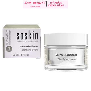 Kem Dưỡng Trắng Da Clarifying Cream Soskin Karmel 50ml, Trắng Da, Giảm Nám Sâu, Giảm Tàn Nhang MỊn Màng Toàn Diện