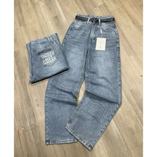 Quần jeans xuông túi chữ QJW2710