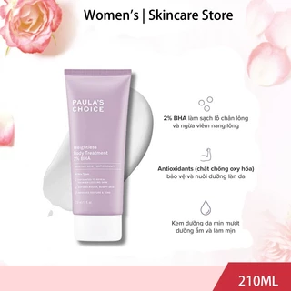 Kem dưỡng thể ngừa viêm lỗ chân lông 2% BHA Paula's Choice Weightless Body Treatment 2% BHA 210ml mã 5700