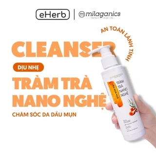 Sữa rửa mặt nghệ nano MILAGANICS cho da dầu mụn sáng da ngừa mụn 30ml (chai)