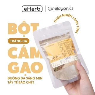 Bột cám gạo nguyên chất đắp mặt nạ dưỡng trắng da, tẩy da chết MILAGANICS 100g (túi zip)