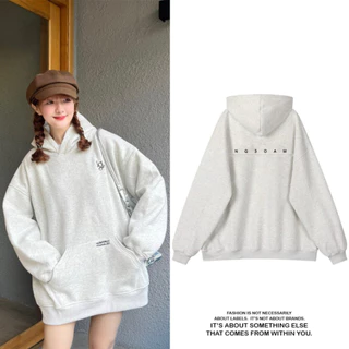 Áo Hoodie Nỉ Bông Chui In NQ Form Rộng 100% cotton Nam Nữ Unisex