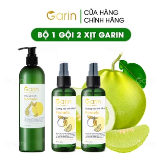 Liệu trình 1 dầu gội và 2 xịt dưỡng tóc tinh dầu bưởi pomelo Garin ngăn rụng kích thích mọc tóc