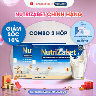 [ƯU ĐÃI] Combo 2 Hộp Sữa Hạt Tiểu Đường NutriZabet - Giúp Ổn Định Đường Huyết, Ngăn Ngừa Biến Chứng