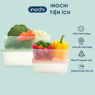 Bộ 4 hộp thực phẩm trữ đông Hokkaido INOCHI nhiều kích cỡ, đa dạng sắc màu